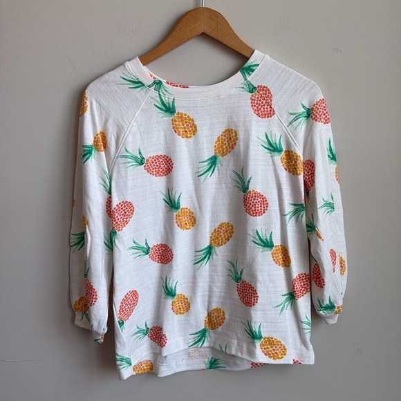LOFT Pineapple Print Sweatshirt Size SMALL New - Picture 4 of 8